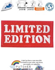 Patch Limited edition toppa termoadesiva iron on frase edizione limitata rossa