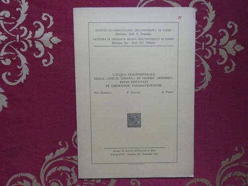 Federici acqua della - , fonte