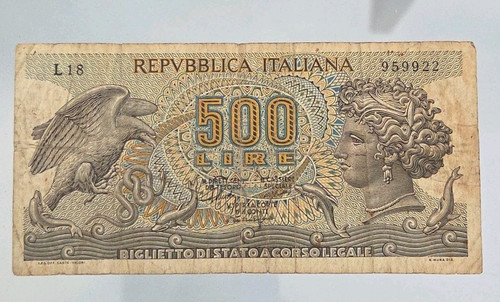 500 lire aretusa decr - lire,
