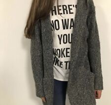 cardigan A Maniche Lunghe Grigio Con Cappuccio Zara