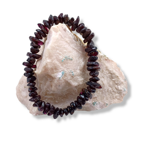 Bracciale grezzo granato - , rosso