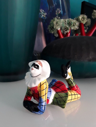 Statuina vintage arlecchino - statuina,