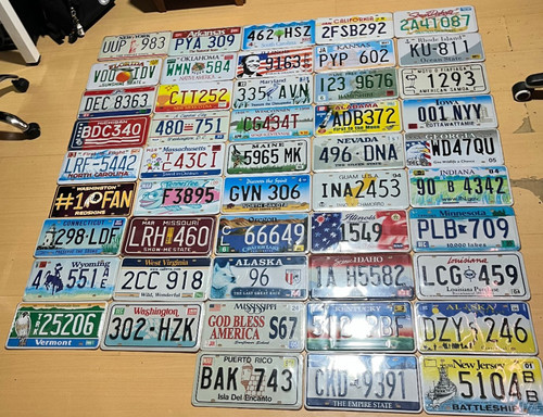 Lotto targhe auto americane - lotto, 48