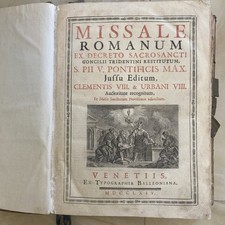 Messale Romano rilegato in cuoio 1764