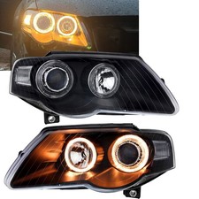 Kit fari Angel Eyes per Vw Passat 3C nero incl. motore 03.2005-2010