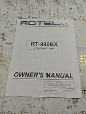 ROTEL RT-990BX MANUALE