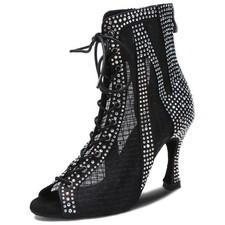 Scarpe da ballo Latinosa Ariel nere Salsa Tacco personalizzato