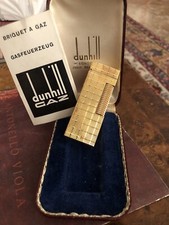 ACCENDINO DUNHILL DORATO CON SCATOLA E LIBRETTO