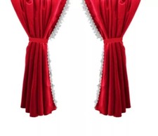 Rosso Tende + Ghiere Set Di 2