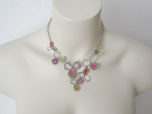 Collana statement colorata - collana,