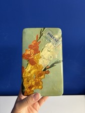 SCATOLA DI LATTA BISCOTTI PAVESI CON DISEGNO DI FIORI VINTAGE DA COLLEZIONE
