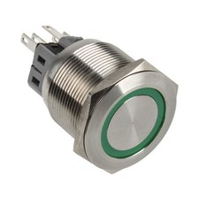 DimasTech PD062 Acciaio inossidabile 25 mm ID Azione Momentanea Colore Led Verde