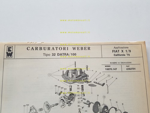 Weber carburatore datra 100 - weber,
