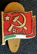 Partito Comunista Italiano distintivo piedino bandiera simbolo no Calcio 