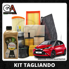 Kit Tagliando Citroen C1 Peugeot 108 Toyota Aygo 51 kw 3 filtri + 3 lt olio 5w30