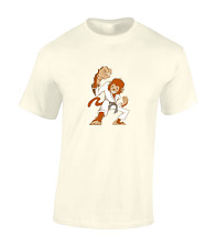 T-SHIRT DA UOMO KUNG FU MONKEY FANTASTICA CARINA ANIMAL KARATE DESIGN DIVERTENTE SCHERZO TOP NUOVA