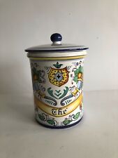 Ceramica umbra Deruta contenitore Thé