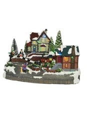 Giostra Natalizia, con bambini e trenino in movimento, luci e carillon