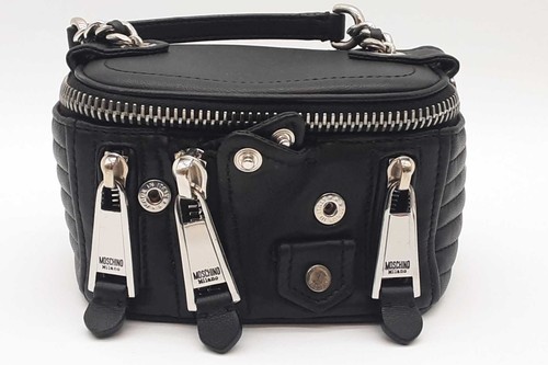 Moschino black leather biker - moschino,