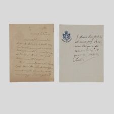 Autografo Giovanni Bovio Lettere richiesta raccomandazione a Saturnino Chiaia