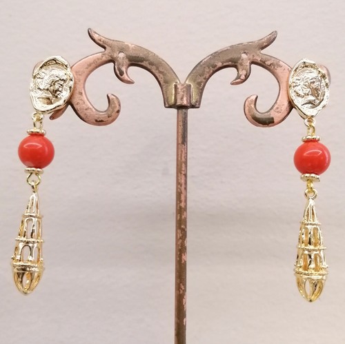 Orecchini corallo arancio - , e