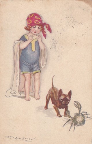 Cartolina illustratore mauzan - illustratore, ,mauzan