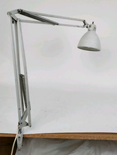 Lampada tecnica LUXO vintage industrial metallo bianco da scrivania anni 70 -XXX