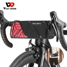 Borsa manubrio bici riflettente colorata borsa anteriore telaio borsa portaoggetti 1,3L