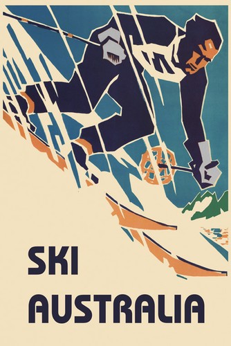 Poster uomo sci corsa montagna - poster,