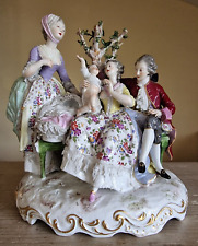 Scultura in porcellana personaggi gruppo famiglia metà dell'800