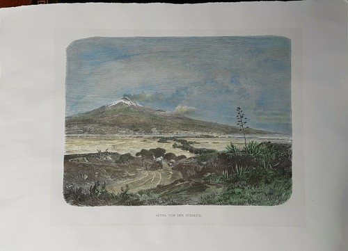 Etna versante sud - etna, acquarellata