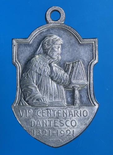 Dante alighieri medaglia - alighieri, 1921