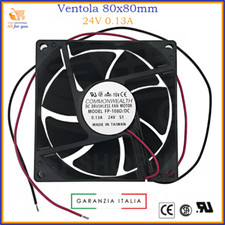 Ventola di raffreddamento ventilatore assiale 80mm 24V volt 80x80x25 silenziosa