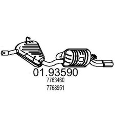 MTS 01.93590 Marmitta per FIAT BARCHETTA (183)