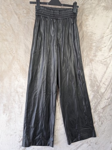 Pantalone zara nero ecopelle - zara,