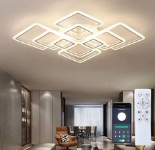 Lampadario LED Plafoniera da Soffitto Dimmerabile a Rombi con Telecomando e APP