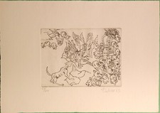 Vincenzo Eulisse, Acquaforte Su carta, 1963, stampa 12,9x17,8 cm.