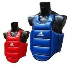 Adidas corpetto protezione Karate Taekwondo corazza reversibile rosso-blu Mis.L