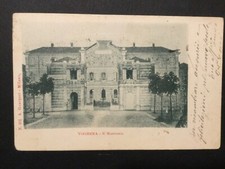 antica cartolina postale viaggiata.   Voghera il manicomio