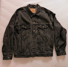 LEVI'S 90s 70507-4159 Jacket Men USA Type 3 Trucker XL 2XL Denim Cotton Black