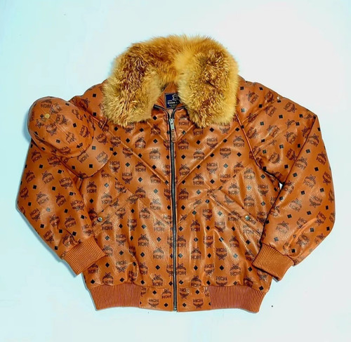 Giacca imbottita mcm cognac - giacca,