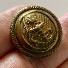 Bottone Militare - Ufficiale Marina - Con Corona  ed Ancora