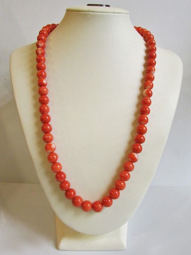 Collana sfere corallo - collana, a