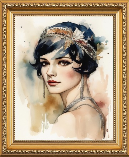 Art deco nouveau ragazza - nouveau,