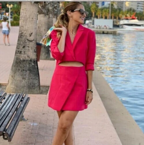 Zara pink cutout blazer - zara,