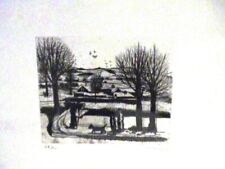 Tabusso Francesco - "Paesaggio invernale con cane" - Litografia  41/50-