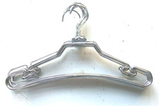 GRUCCIA  APPENDI  ABITO IN METALLO CROMATO KIT 10 PEZZI GRUCCE