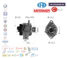ALTERNATORE 140A 14V PER ALFA
