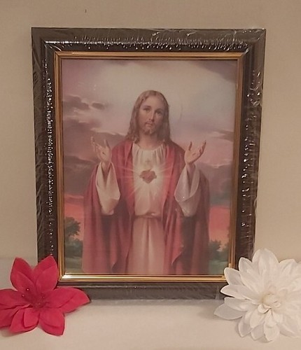 Sacred heart jesus framed - sacred, of