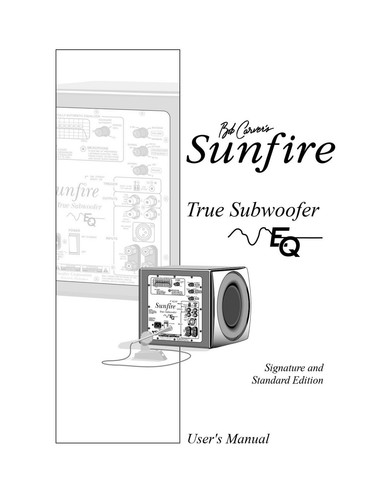 Carver sunfire true subwoofer - carver,